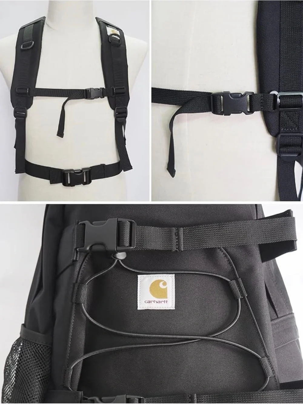 Carhartt Black Backpack with Orange Logo